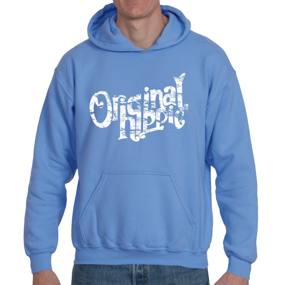 Original Hippie Classic Unisex Pull Over Hoodie Small Carolina Blue