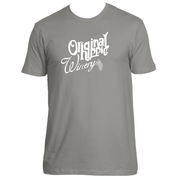 Original Hippie™ - Winery White Name SS T-Shirt - Warm Grey